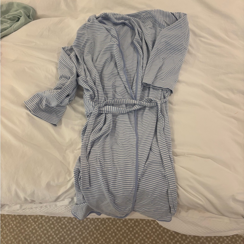 Striped Blue Women's Robe